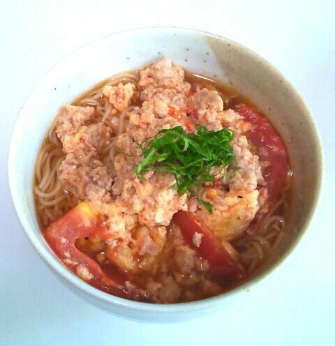 トマトのスタミナ素麺